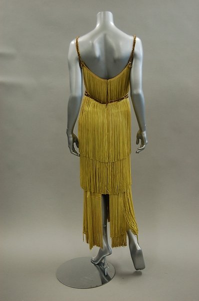 A multi- fringed "flapper" dress in 1920s style ma - 3