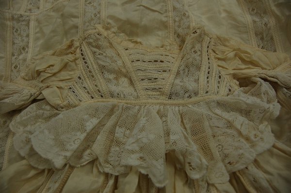 Two Ayreshire work christening robes, mid 19th cen - 3