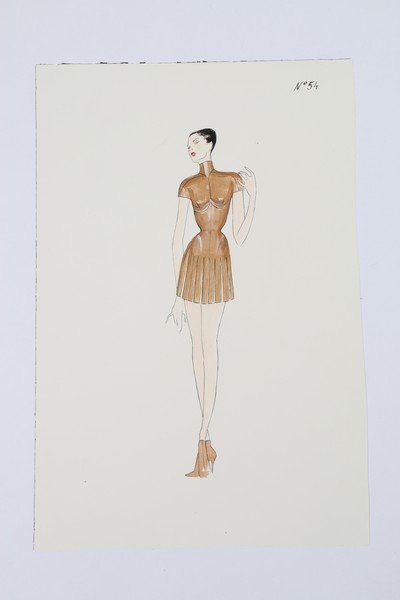 Alexander mcqueen top original sketches