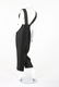 A Yohji Yamamoto black embroidered pinstriped wool - 4