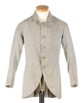 A gentleman's finely striped indigo and white cotton (1 of 5)