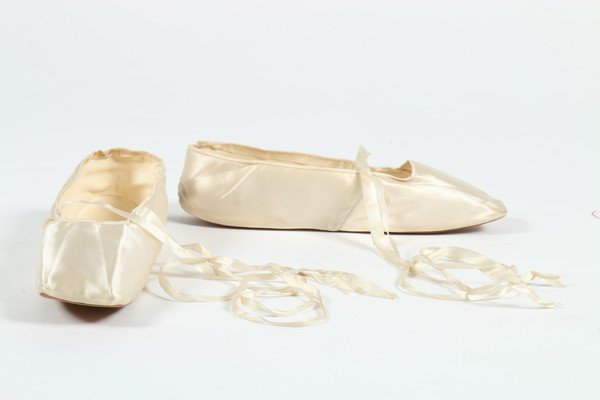 Three pairs of satin dance pumps, circa 1830-40, (1 of 10)