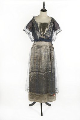 A rare Doeuillet orientalist silver lamé and blue tulle (1 of 10)