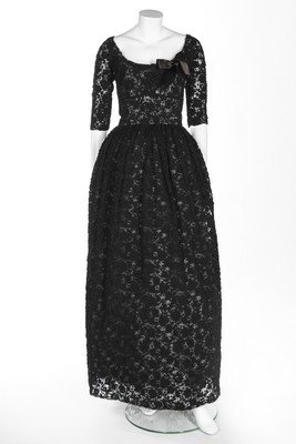 A Christian Dior black soutache lace ball gown, circa (1 of 7)