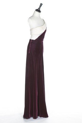 A Madame Grès couture aubergine velvet and pleated (1 of 7)
