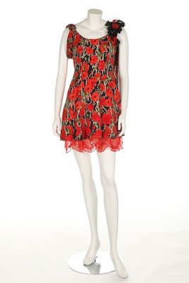 A Christian Lacroix poppy-printed silk cocktail dress, (1 of 5)