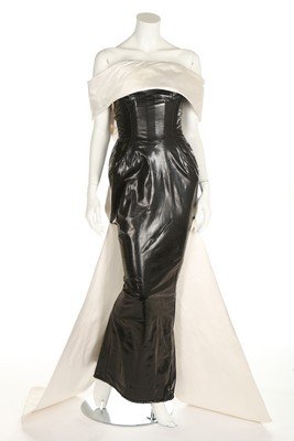 An unusual Thierry Mugler black vinyl and white satin (1 of 7)