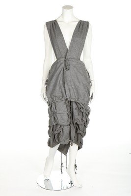 A Yohji Yamamoto brushed grey flannel pinafore dress, (1 of 7)