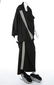 A Yohji Yamamoto black gabardine 'Adidas' striped