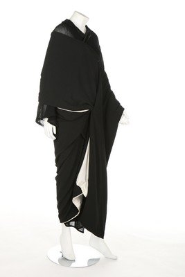 A Yohji Yamamoto black gauze kosode dress and black and (1 of 9)