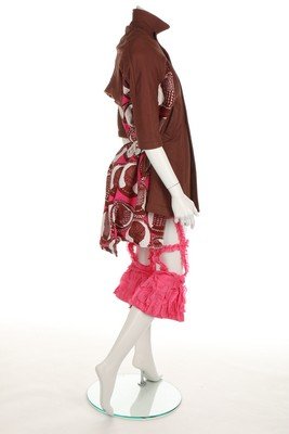 A Comme des Garçons pink and brown jacket ensemble, (1 of 9)