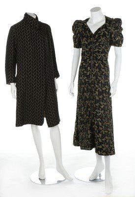 A group of 1930s-40s daywear, including gold and black (1 of 9)