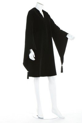 An Yves Saint Laurent black velvet dress, late 1960s, (1 of 8)