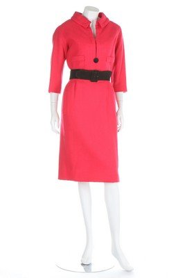 A Christian Dior London hot pink wool dress, 1960s, (1 of 8)