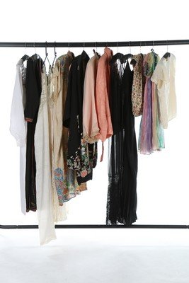 A group of lingerie, ethnic robes, shawls and scarves, (1 of 8)