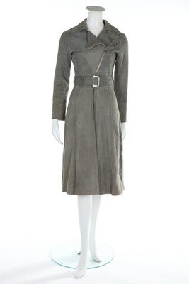 An Ossie Clark grey suede coat, late 1960s, labelled, (1 of 8)