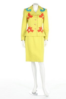 A Christian Lacroix chartreuse skirt-suit, late 1980s, (1 of 9)