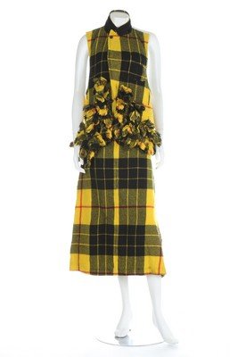 A Comme des Garçons yellow tartan ensemble, (1 of 8)