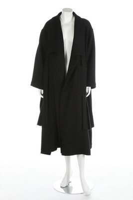 A Yohji Yamamoto black wool coat, late 1980s or early (1 of 7)
