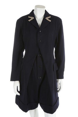 A Yohji Yamamoto navy gabardine sailor-girl play-suit, (1 of 7)