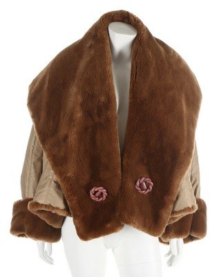 An Issey Miyake voluminous faux fur-lined jacket, mid (1 of 6)