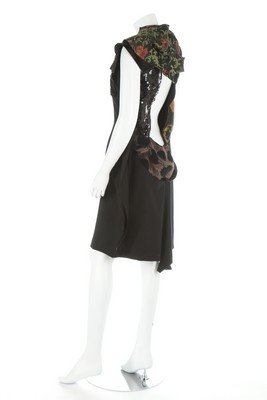 A Comme des Garçons black wool and patchworked dress, (1 of 8)
