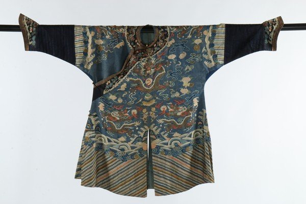 A boy's kesi dragon robe, jifu, circa 1900, woven with (1 of 7)