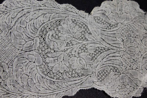 A pair of joined Valenciennes lappets, circa 1700-30, (1 of 6)