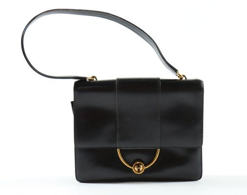 An Hermes navy box calf leather handbag (1 of 7)