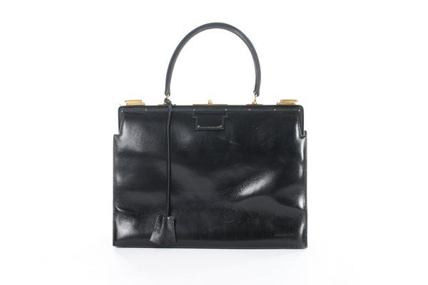 An Hermès black leather '404' handbag, 1960s, the (1 of 8)