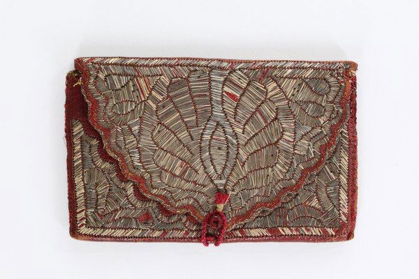 A gentleman's embroidered morocco leather wallet, (1 of 7)