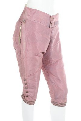 Two pairs of silk breeches, late 18th century, (1 of 8)