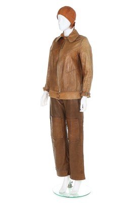 A rare leather aviatrix suit, late 1920s, un-labelled, (1 of 8)