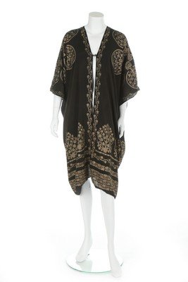 A Mariano Fortuny stencilled black silk tunic, circa (1 of 7)