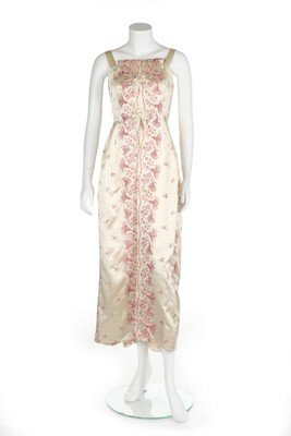 An embroidered ivory satin couture evening gown, late (1 of 8)