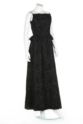 A Nina Ricci couture black soutache lace evening dress, (1 of 8)