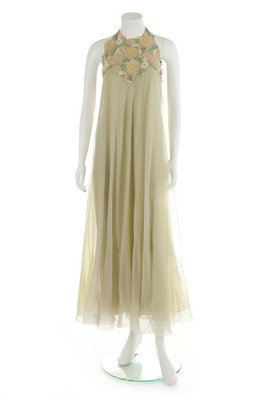 A Pierre Cardin couture pale green silk crêpe and (1 of 7)
