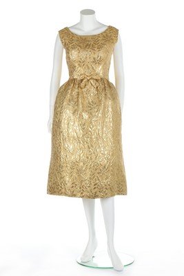 A Balenciaga couture cloth of gold cocktail suit, (1 of 8)