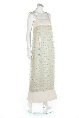 A Courrèges floral appliquéd organdy maxi dress, circa (1 of 7)