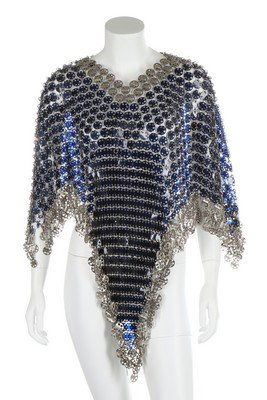 A Paco Rabanne rhodoid and metal poncho, circa 1970, (1 of 7)