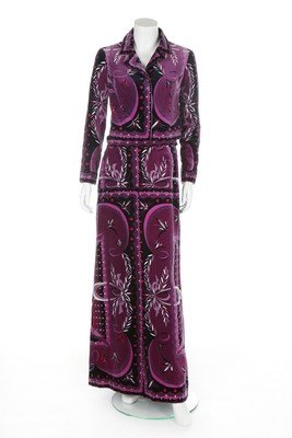 An Emilio Pucci printed velvet evening ensemble, circa (1 of 8)