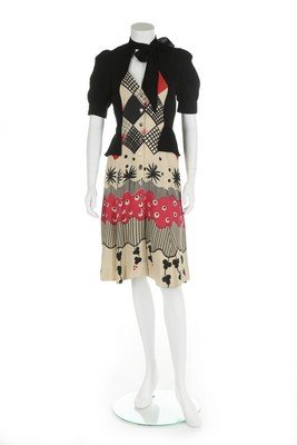 An Ossie Clark/Celia Birtwell printed moss crêpe gown, (1 of 8)