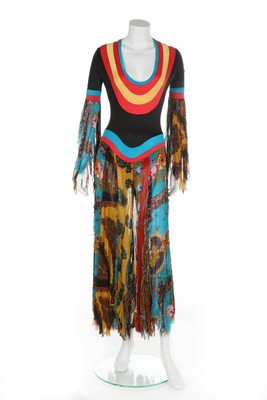 A Giorgio Sant' Angelo psychedelic printed scarf dress, (1 of 8)