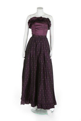 An Yves Saint Laurent purple taffeta and brocaded (1 of 8)