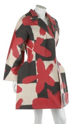 A Comme des Garçons printed wool coat, 'Flat' or '2D' (1 of 7)