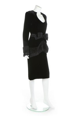 A Valentino black velvet cocktail dress, 1990s, with (1 of 9)