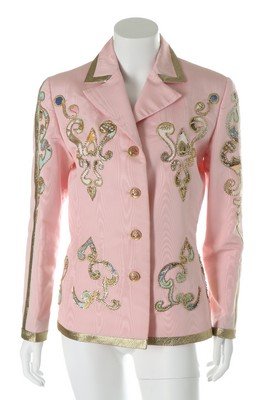 A Gianni Versace pink moiré evening jacket, (1 of 9)