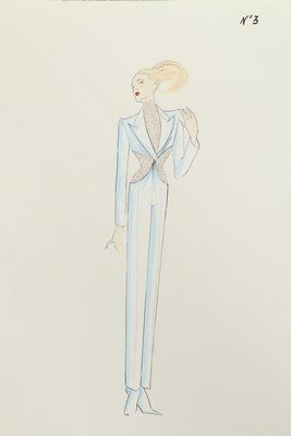 Three Alexander McQueen fashion sketches for his first (1 of 6)