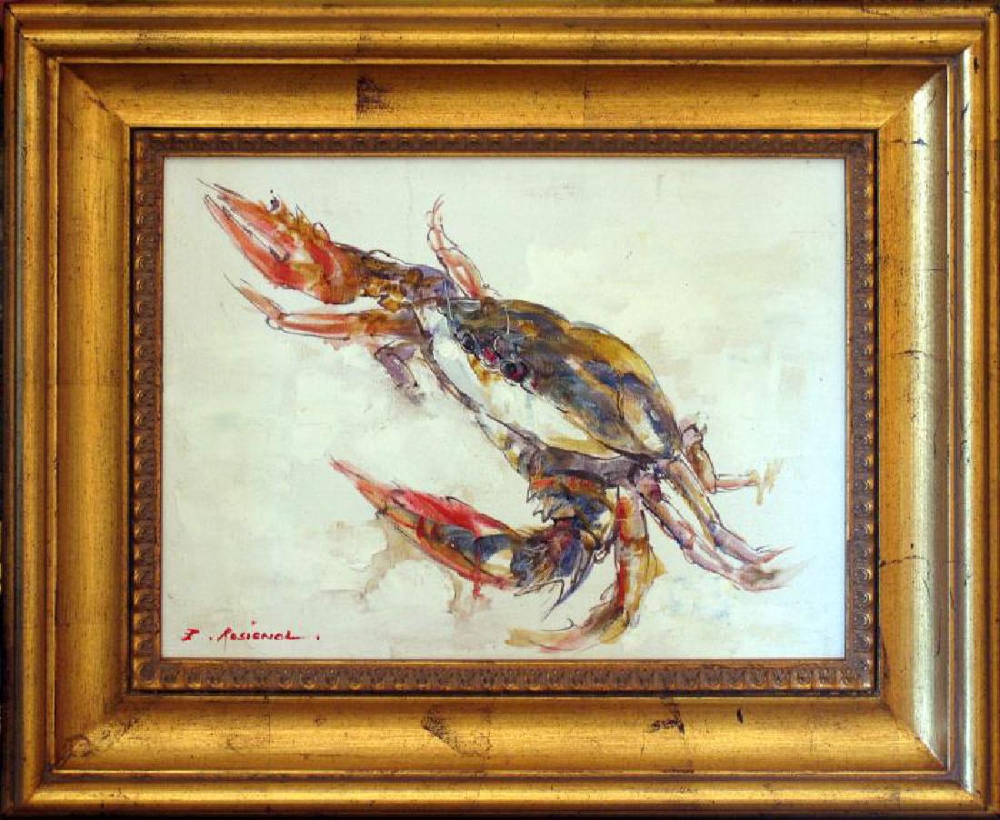 Lobster Colorful RARE SALE Framed Original Acrylic ART (1 of 2)