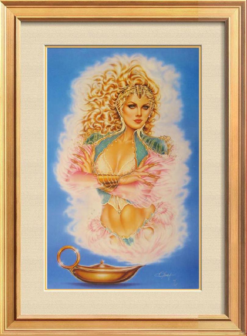 Rare Olivia Geni Sold Out Signed Edition Sale: Artist: Olivia De Berardinis | Title Of Art: Geni | Medium: Hand Signed Limited Edition Lithograph On Paper | Edition Size: 325 | Art Size: 37X24 | Framed Size: Unframed | Value: $ 1600